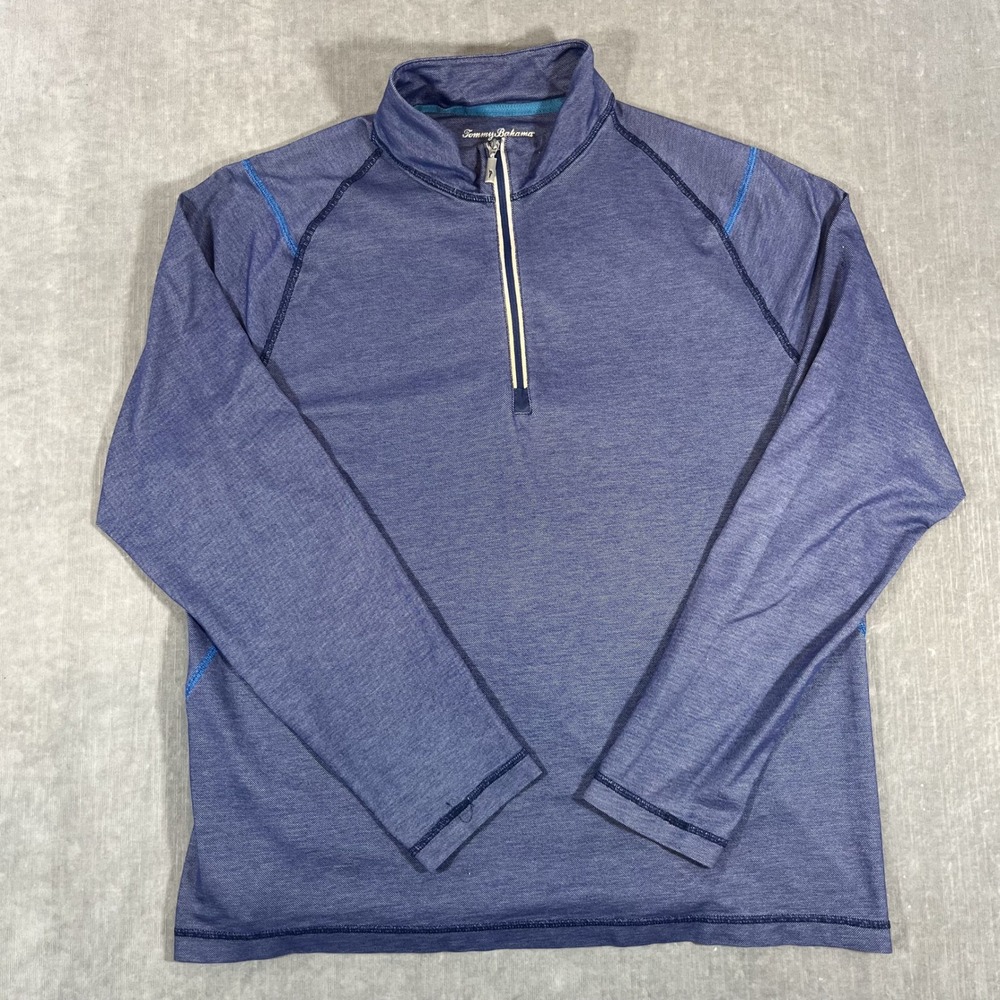 Tommy Bahama Men's Navy Half-Zip Performance Pullover